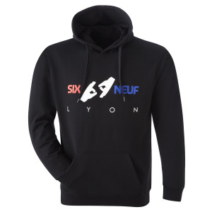 Sweat à capuche Six-Neuf Noir Mixte