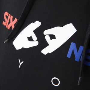 Unisex Six-Neuf Black Hoodie - Olympique Lyonnais