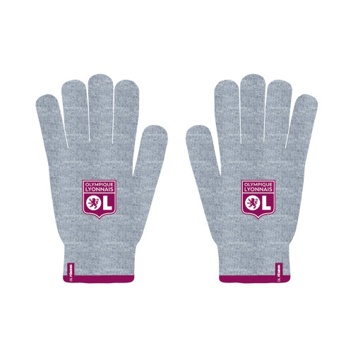 Gants OL Féminin Gris - Olympique Lyonnais