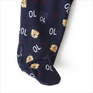 Baby Move Cotton Romper - Olympique Lyonnais