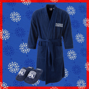 Adult bathrobe and mules set