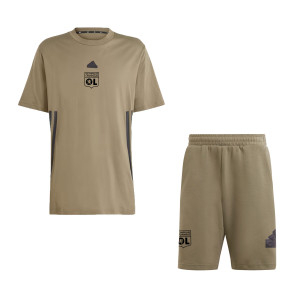 Teeshirt et short kaki adidas
