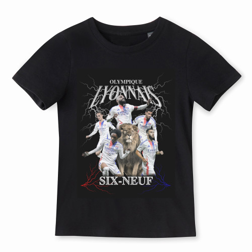 24-25 Junior's Black Players T-Shirt - Olympique Lyonnais