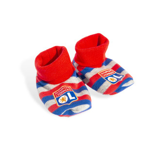 Baby Boy Slippers and Beanie Birth Kit - Olympique Lyonnais