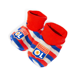 Baby Boy Slippers and Beanie Birth Kit - Olympique Lyonnais