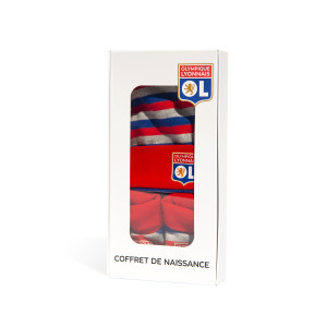 Baby Boy Slippers and Beanie Birth Kit - Olympique Lyonnais