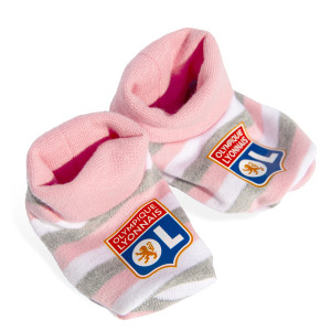 Baby Girl Slippers and Beanie Birth Kit - Olympique Lyonnais