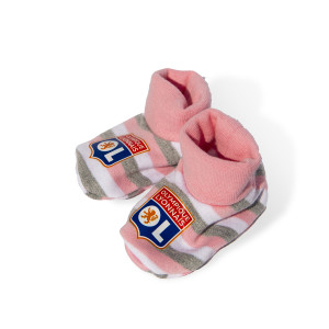Baby Girl Slippers and Beanie Birth Kit - Olympique Lyonnais