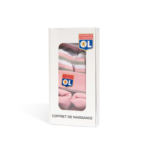 Baby Girl Slippers and Beanie Birth Kit - Olympique Lyonnais
