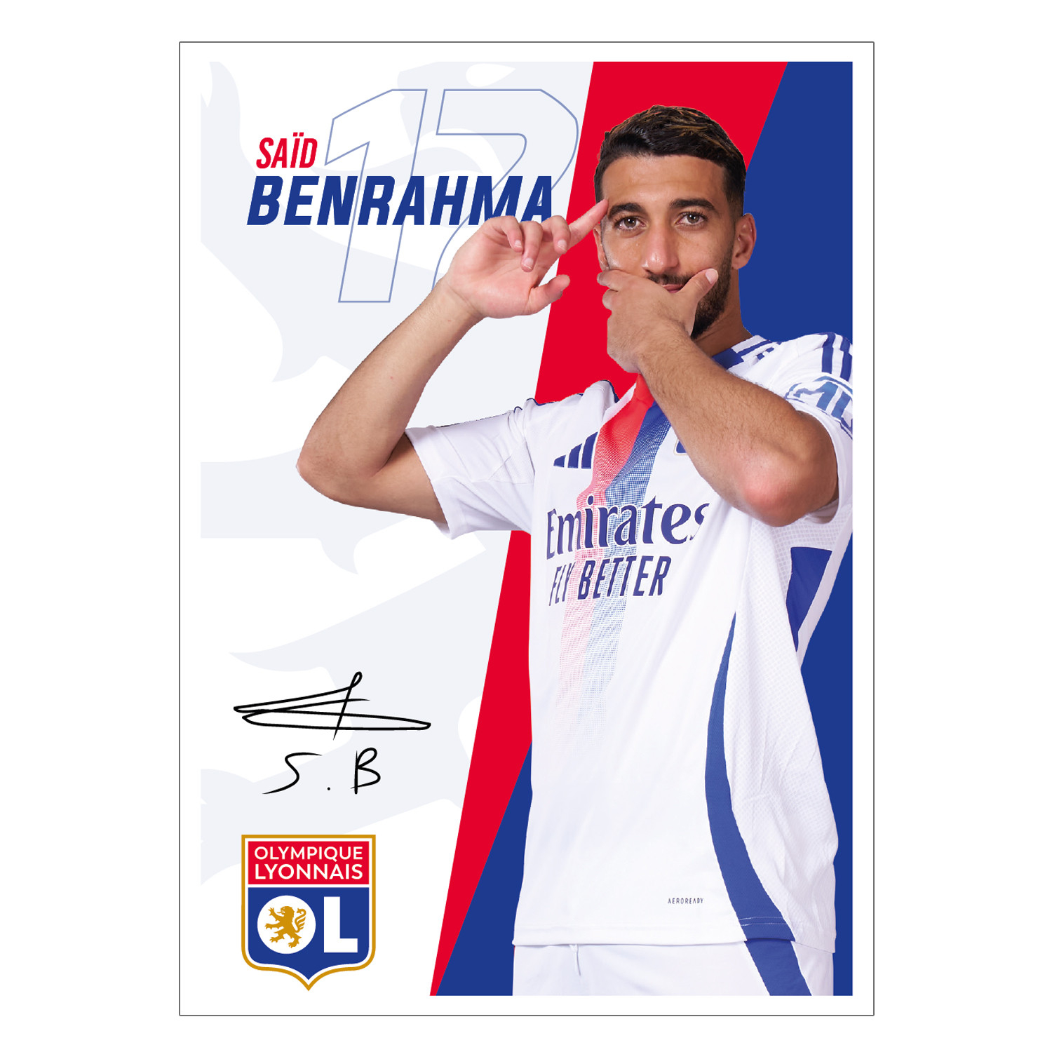 Poster Olympique Lyonnais – Vintage – Fabriqué En France