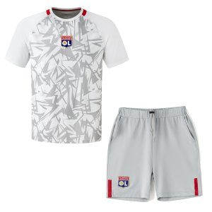 Training strike white T-shirt and shorts