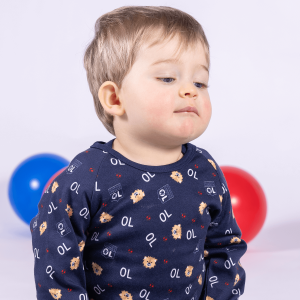 Baby Move Cotton Romper - Olympique Lyonnais