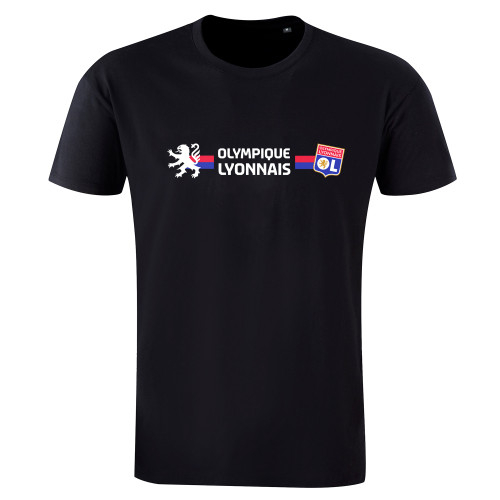 T-Shirt Ferveur Noir Mixte - Olympique Lyonnais