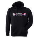 Unisex Ferveur Black Hooded Sweatshirt