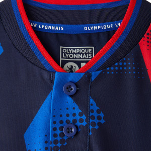 Navy Blue Junior Training Fusion Polo - Olympique Lyonnais