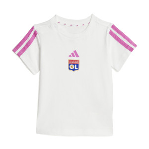 Ensemble T-Shirt - Short 3S Bébé - Short 3S Blanc et Rose Fille - Olympique Lyonnais