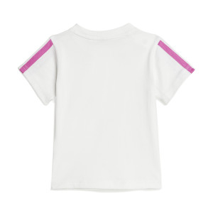 Ensemble T-Shirt - Short 3S Bébé - Short 3S Blanc et Rose Fille - Olympique Lyonnais