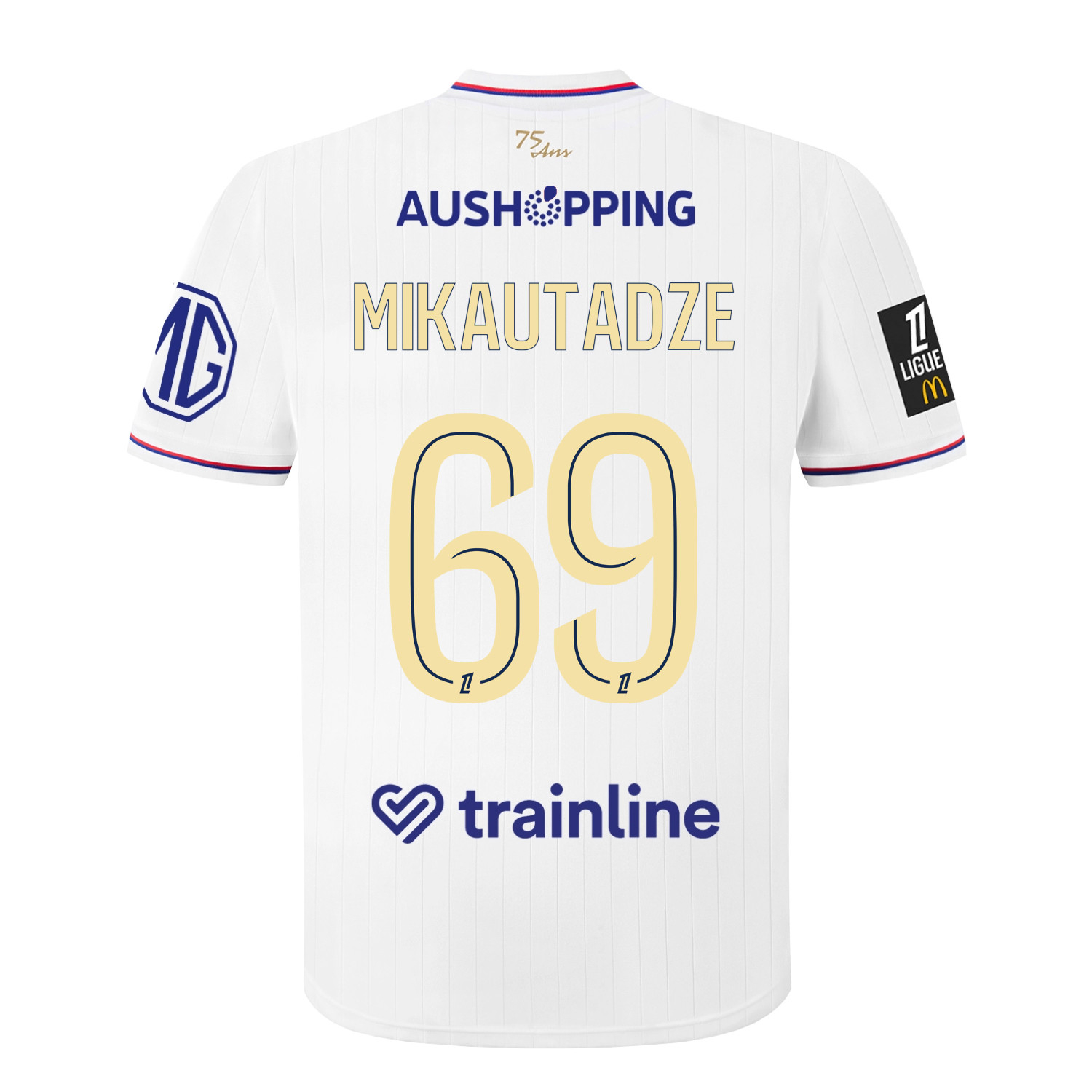 Maillot OL Domicile 75 Ans édition Limitée - Olympique Lyonnais - Blanc - Neuf Avec étiquettes