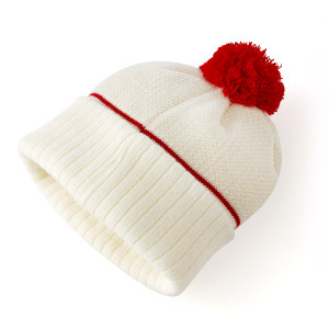 Bonnet Pompon OL Lyonnes Beige Mixte - Olympique Lyonnais