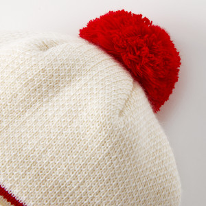 Bonnet Pompon OL Lyonnes Beige Mixte - Olympique Lyonnais