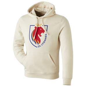 Sweat à capuche Blason OL Lyonnes Beige Mixte - Olympique Lyonnais