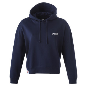 Sweat à capuche Bleu Marine Femme - Game ON - OL Lyonnes