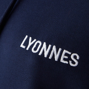 Sweat à capuche OL Lyonnes Bleu Marine Femme - Olympique Lyonnais