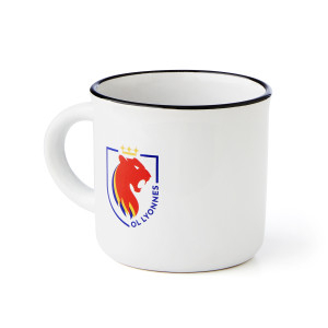 Mug Vintage OL Lyonnes Blanc - Olympique Lyonnais