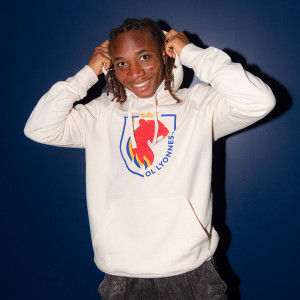 Sweat à capuche Blason OL Lyonnes Beige Mixte - Olympique Lyonnais