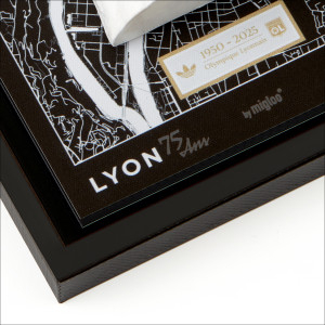 75 Years Mini Jersey Frame - Olympique Lyonnais