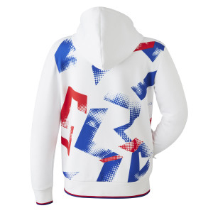 Veste OL à capuche Training Fusion Blanche Femme - Olympique Lyonnais