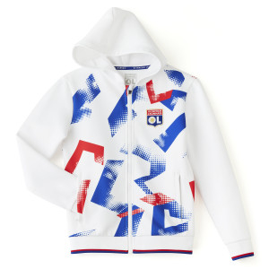 Veste à capuche Training Fusion Blanche Junior