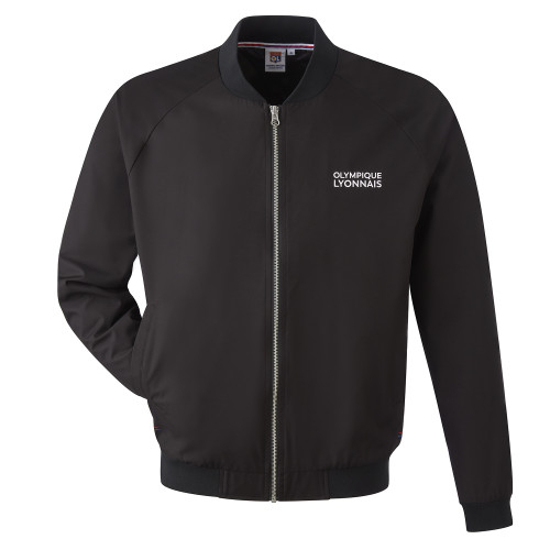 Black OL Unisex Bomber Jacket - Olympique Lyonnais