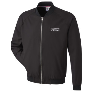 Black OL Unisex Bomber Jacket - Olympique Lyonnais