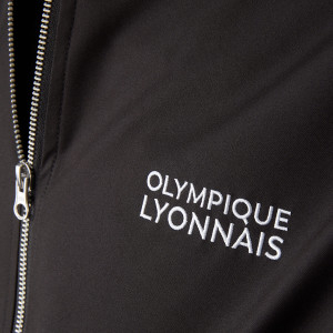 Black OL Unisex Bomber Jacket - Olympique Lyonnais