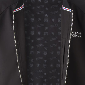 Black OL Unisex Bomber Jacket - Olympique Lyonnais