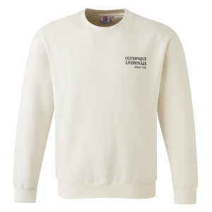 Sweatshirt Blason Off-White Mixte - Olympique Lyonnais