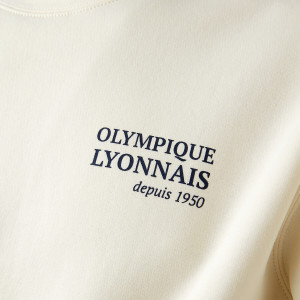 Sweatshirt Blason Off-White Mixte - Olympique Lyonnais