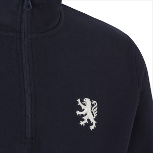 Navy Blue OL Iconic 1/4 Zip Unisex Sweatshirt - Olympique Lyonnais