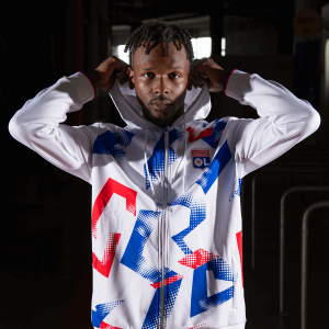 Veste à capuche blanche Training Fusion Junior - Olympique Lyonnais