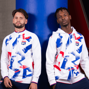 Veste à capuche blanche Training Fusion Junior - Olympique Lyonnais
