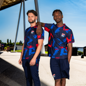 Navy Blue Junior Training Fusion Polo - Olympique Lyonnais