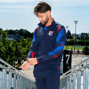 Navy Blue Men’s Training Fusion Jacket - Olympique Lyonnais