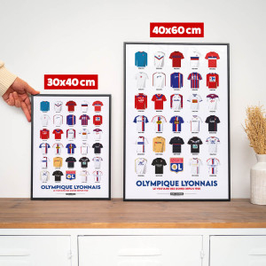 OL Historic Jerseys Poster, season 25-26 - Olympique Lyonnais