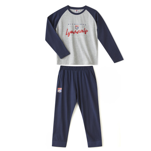 Pyjama OL Gris Chiné Junior - Olympique Lyonnais