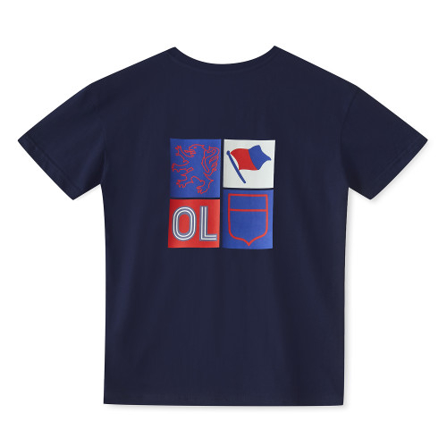 OL Squad Junior Navy Blue T-Shirt - Olympique Lyonnais