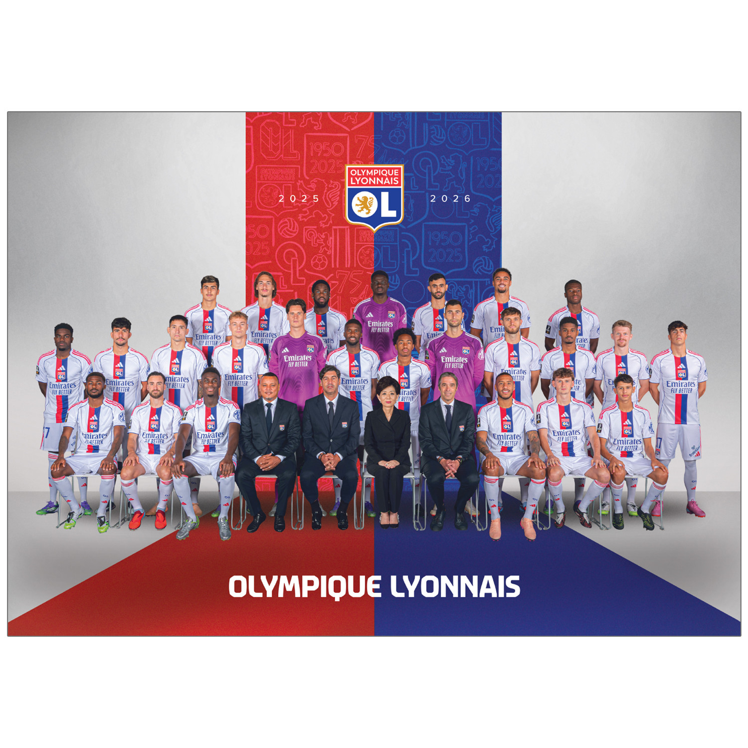 Affiche Olympique Lyonnais - Poster Vintage France