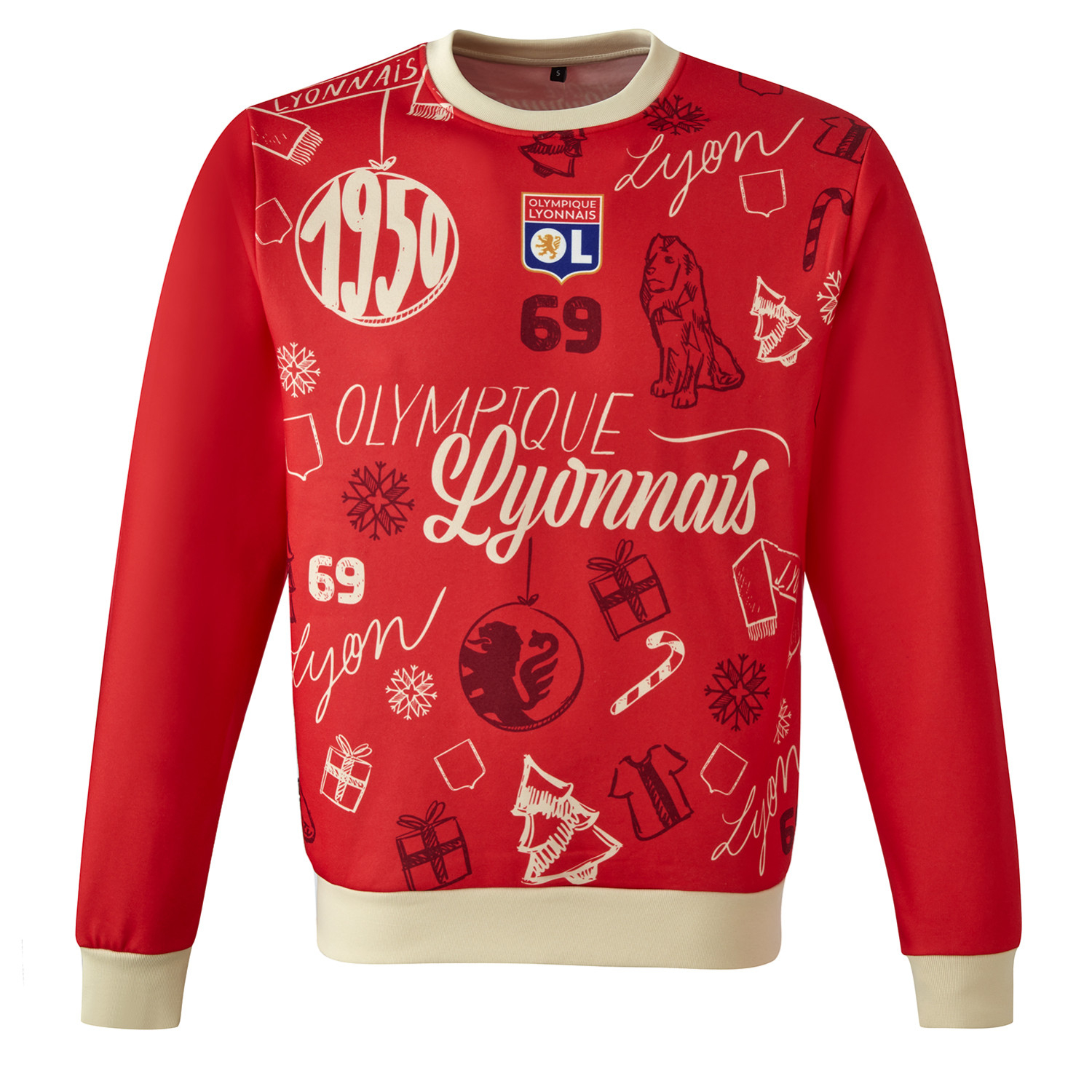 Sweat de Noël OL Mixte Olympique Lyonnais