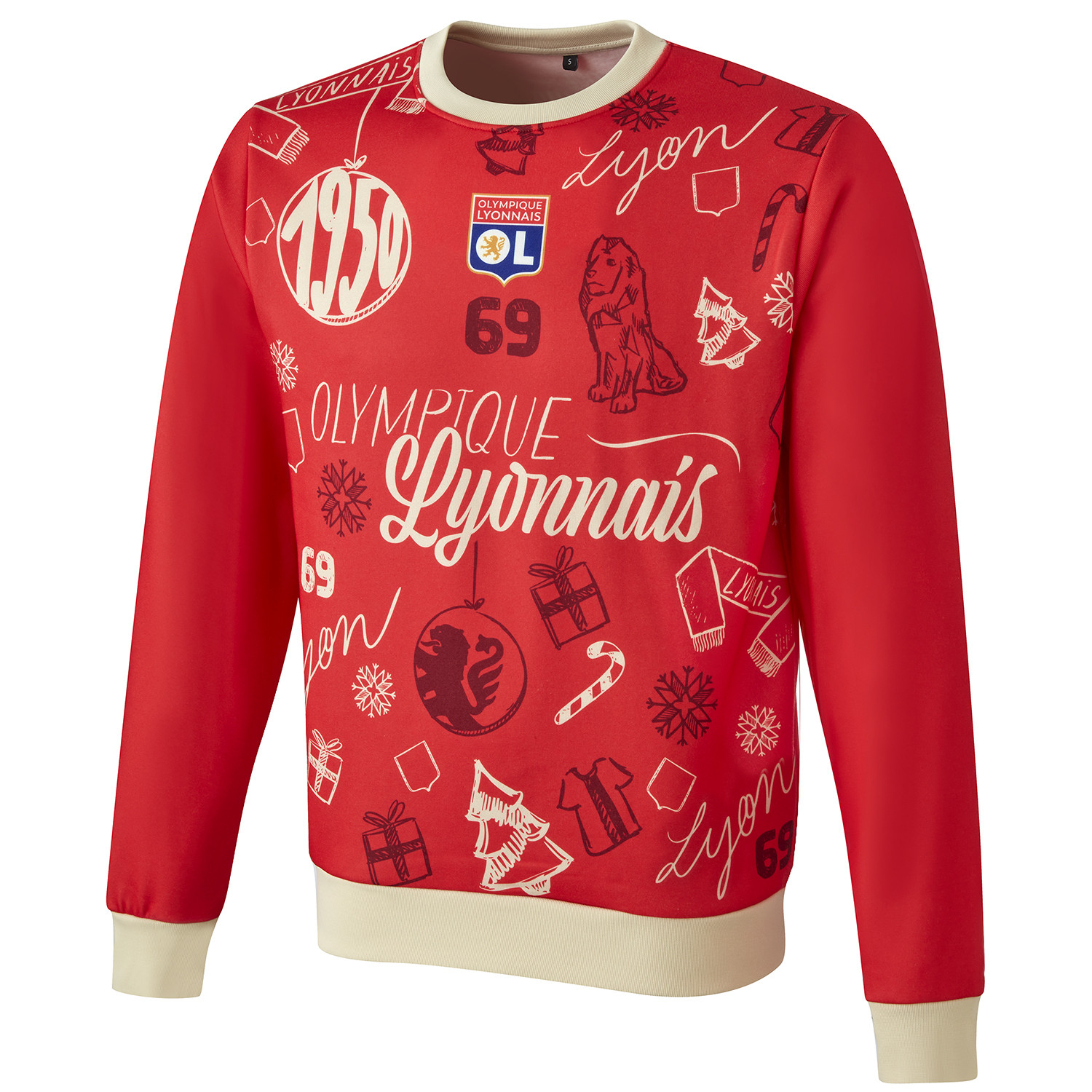 OL Christmas Sweater Olympique Lyonnais