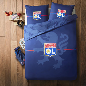 Navy blue lion bedding set - double